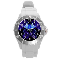 Sign Gemini Zodiac Round Plastic Sport Watch (l)