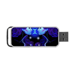 Sign Gemini Zodiac Portable Usb Flash (two Sides) by Mariart