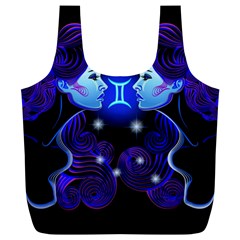 Sign Gemini Zodiac Full Print Recycle Bags (l)  by Mariart