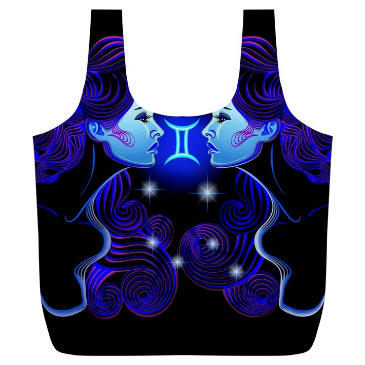 Sign Gemini Zodiac Full Print Recycle Bags (L) 