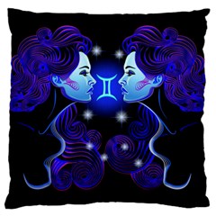 Sign Gemini Zodiac Large Flano Cushion Case (one Side) by Mariart