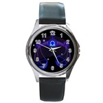 Sign Libra Zodiac Round Metal Watch Front