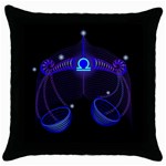 Sign Libra Zodiac Throw Pillow Case (Black) Front