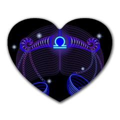 Sign Libra Zodiac Heart Mousepads