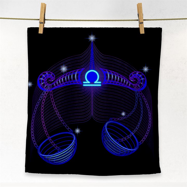 Sign Libra Zodiac Face Towel