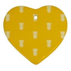 Waveform Disco Wahlin Retina White Yellow Vertical Ornament (heart) by Mariart