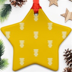 Waveform Disco Wahlin Retina White Yellow Vertical Ornament (star) by Mariart