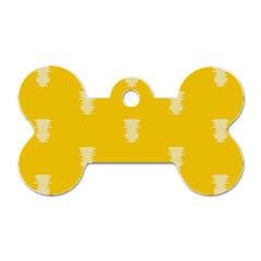 Waveform Disco Wahlin Retina White Yellow Vertical Dog Tag Bone (two Sides) by Mariart