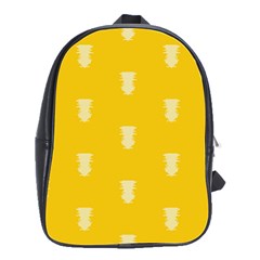 Waveform Disco Wahlin Retina White Yellow Vertical School Bags(large)  by Mariart