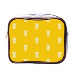 Waveform Disco Wahlin Retina White Yellow Vertical Mini Toiletries Bags Front