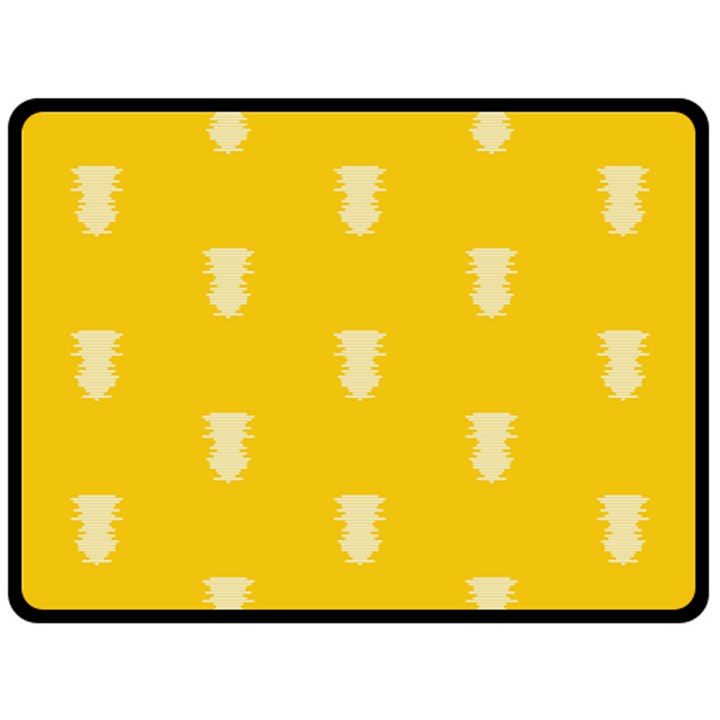 Waveform Disco Wahlin Retina White Yellow Vertical Fleece Blanket (Large) 