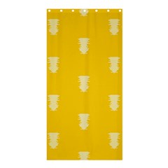 Waveform Disco Wahlin Retina White Yellow Vertical Shower Curtain 36  X 72  (stall)  by Mariart