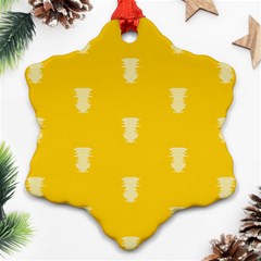 Waveform Disco Wahlin Retina White Yellow Vertical Ornament (snowflake) by Mariart