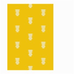 Waveform Disco Wahlin Retina White Yellow Vertical Small Garden Flag (two Sides) by Mariart