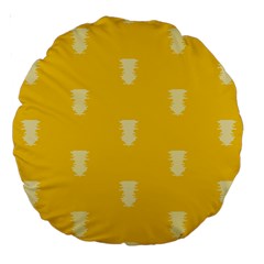 Waveform Disco Wahlin Retina White Yellow Vertical Large 18  Premium Round Cushions by Mariart