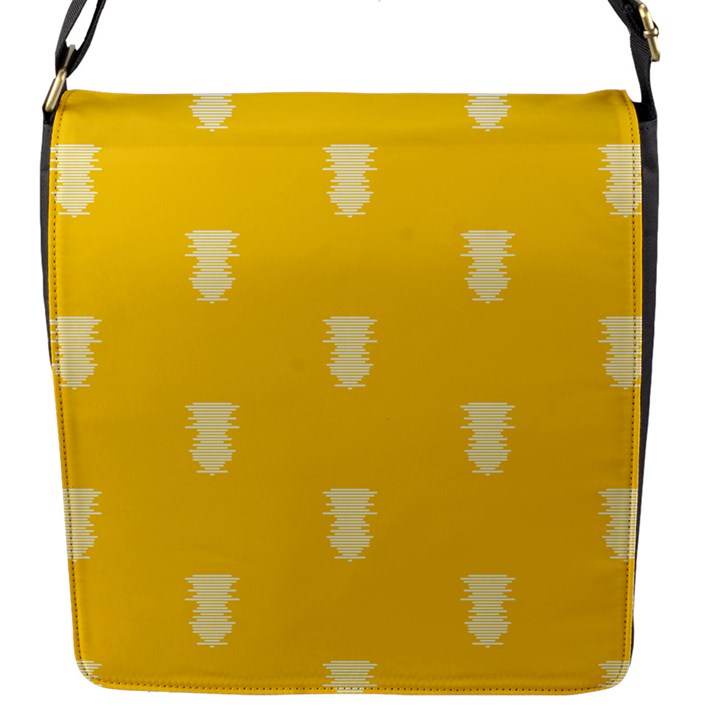 Waveform Disco Wahlin Retina White Yellow Vertical Flap Messenger Bag (S)