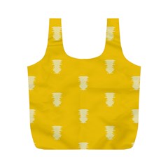 Waveform Disco Wahlin Retina White Yellow Vertical Full Print Recycle Bags (m)  by Mariart