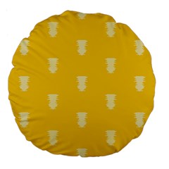 Waveform Disco Wahlin Retina White Yellow Vertical Large 18  Premium Flano Round Cushions by Mariart