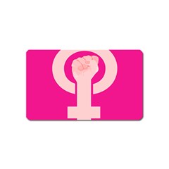 Women Safety Feminist Nail Strong Pink Circle Polka Magnet (name Card) by Mariart