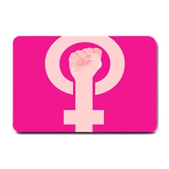 Women Safety Feminist Nail Strong Pink Circle Polka Small Doormat  by Mariart