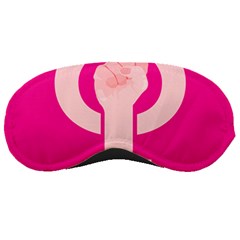 Women Safety Feminist Nail Strong Pink Circle Polka Sleeping Masks by Mariart