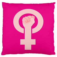 Women Safety Feminist Nail Strong Pink Circle Polka Standard Flano Cushion Case (one Side) by Mariart