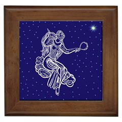 Virgo Zodiac Star Framed Tiles by Mariart