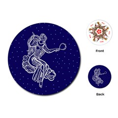 Virgo Zodiac Star Playing Cards (round)  by Mariart