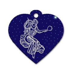 Virgo Zodiac Star Dog Tag Heart (one Side) by Mariart