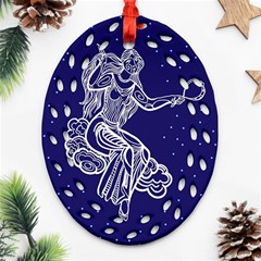 Virgo Zodiac Star Ornament (oval Filigree) by Mariart