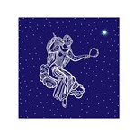 Virgo Zodiac Star Small Satin Scarf (Square) Front