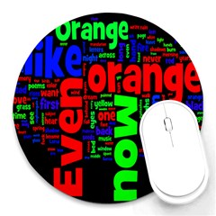 Writing Color Rainbow Round Mousepads by Mariart