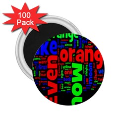 Writing Color Rainbow 2 25  Magnets (100 Pack) 