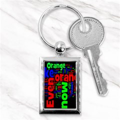 Writing Color Rainbow Key Chains (rectangle)  by Mariart