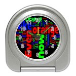 Writing Color Rainbow Travel Alarm Clocks Front