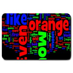 Writing Color Rainbow Large Doormat 