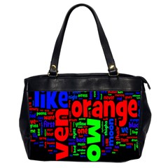 Writing Color Rainbow Office Handbags (2 Sides) 