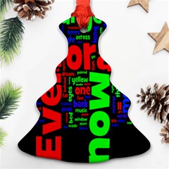 Writing Color Rainbow Christmas Tree Ornament (two Sides) by Mariart