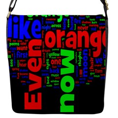 Writing Color Rainbow Flap Messenger Bag (s)