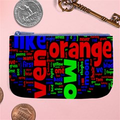 Writing Color Rainbow Large Coin Purse by Mariart