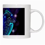 Sign Pisces Zodiac White Mugs Right