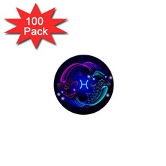 Sign Pisces Zodiac 1  Mini Buttons (100 Pack)  by Mariart