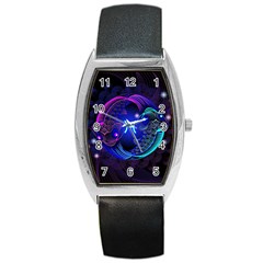 Sign Pisces Zodiac Barrel Style Metal Watch by Mariart