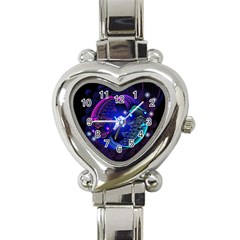 Sign Pisces Zodiac Heart Italian Charm Watch by Mariart