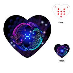 Sign Pisces Zodiac Playing Cards (heart)  by Mariart