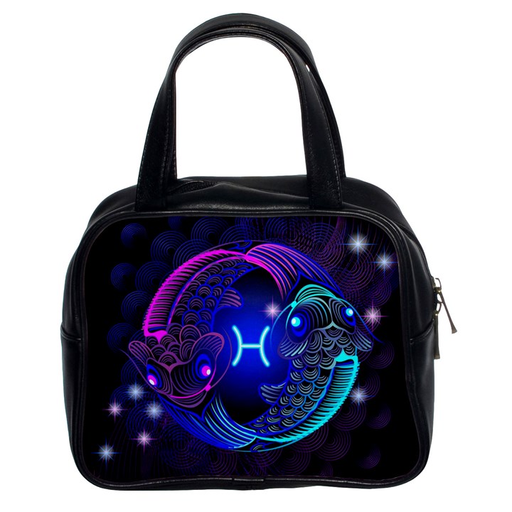 Sign Pisces Zodiac Classic Handbags (2 Sides)