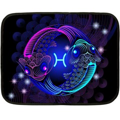 Sign Pisces Zodiac Double Sided Fleece Blanket (mini) 