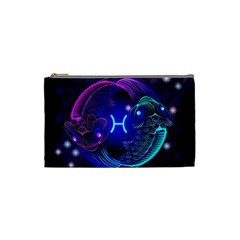 Sign Pisces Zodiac Cosmetic Bag (small)  by Mariart