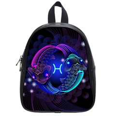 Sign Pisces Zodiac School Bags (small)  by Mariart