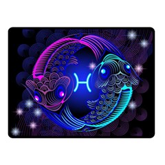 Sign Pisces Zodiac Fleece Blanket (small) by Mariart